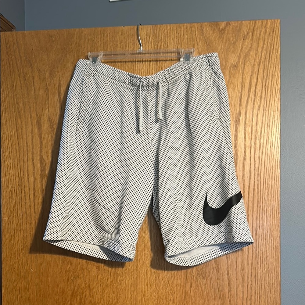 Nike Black & White Polka Dot Fleece Shorts